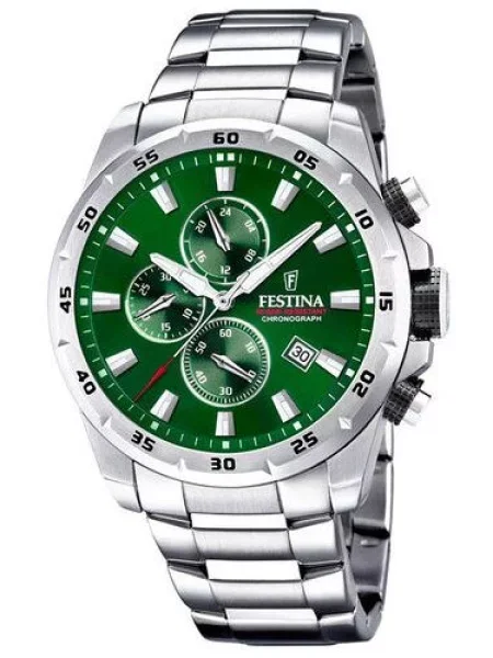 Festina Hodinky Chrono Sport Stříbrná zelené