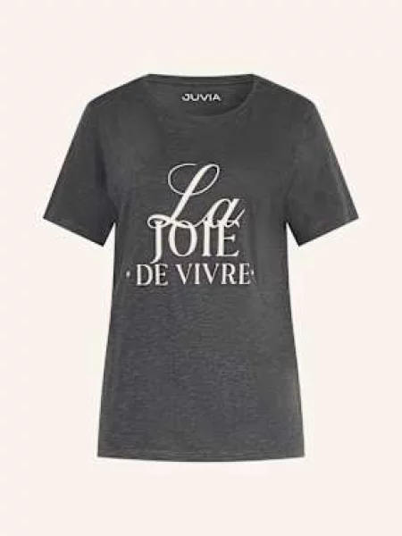 Juvia T-Shirt Christina grau czarna