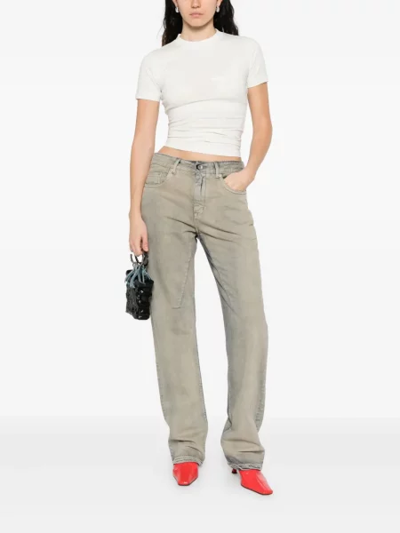 Къс топ Vetements с кръгло деколте бяло