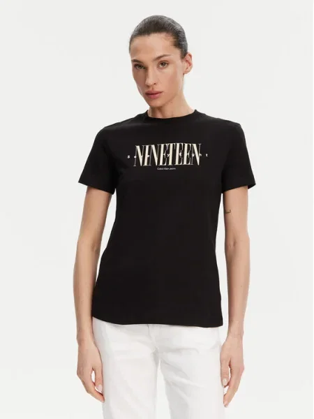 Тениска Calvin Klein Jeans черно