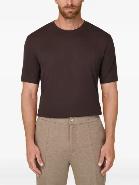 Tricou Boggi Milano din jerseu maro