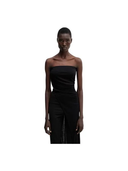 Rick Owens Lilies bluzka z odkrytymi ramionami z czarna
