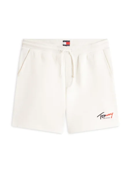 Tommy Jeans Kalhoty červená / černá bílá