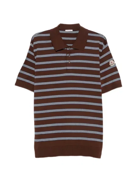 Scurt tricou polo Moncler maro