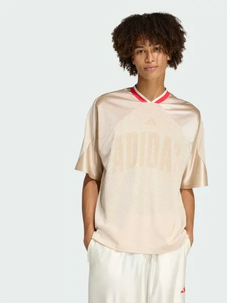 Футболка adidas перероблений бежевий