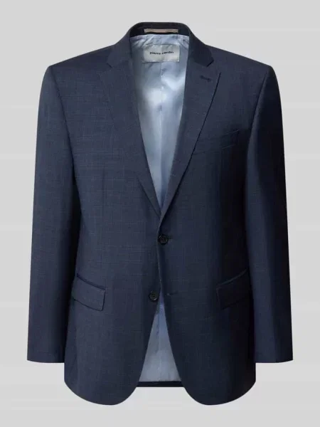 Marynarka na 2 o kroju slim fit z z patką model Grant' Pierre Cardin granatowa