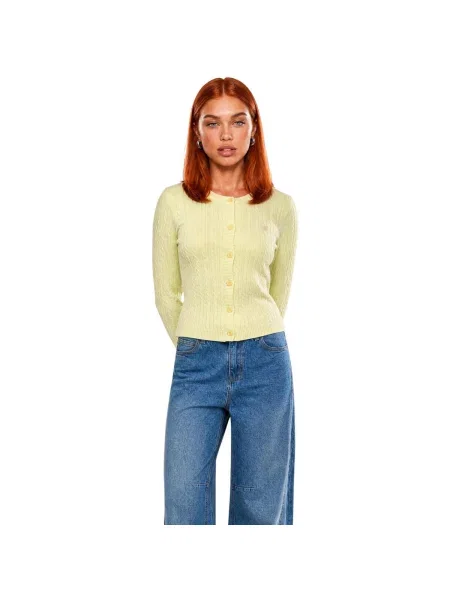 Cardigan I Am galben