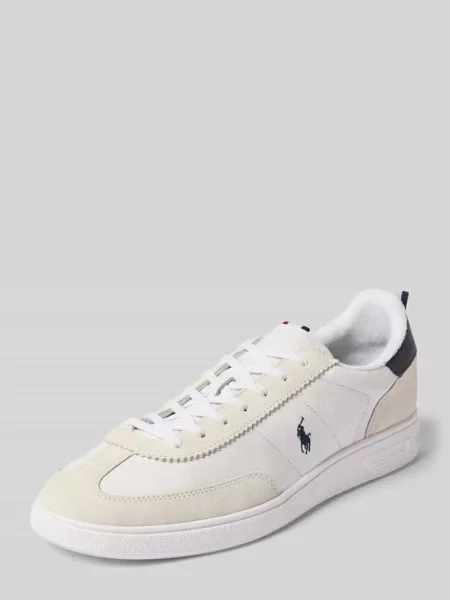 Sneakersy z naturalnej skóry bydlęcej Polo Ralph Lauren białe