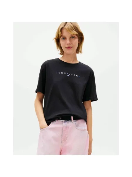 Koszulka Tommy Jeans RLX Color Linear czarno-biała XS biała