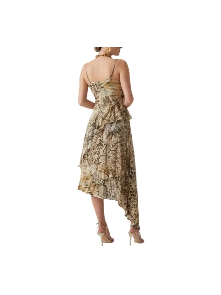 Marciano Guess sukienka GISELLE midi prosta beżowy