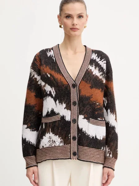Missoni cardigan cu alpaca maro