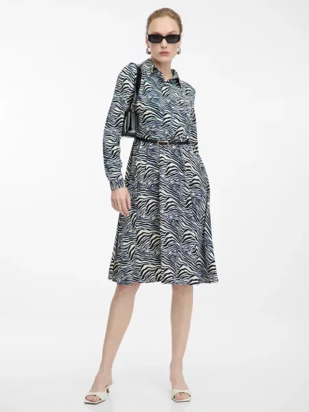 Sukienka Orsay w zebrę czarna