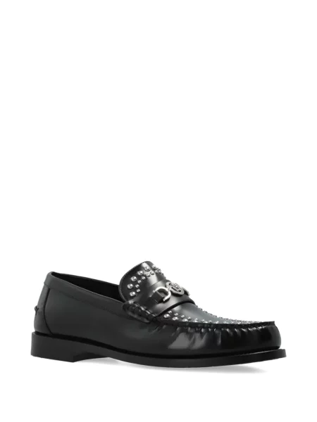 Pantofi loafer Versace cu tepi negru