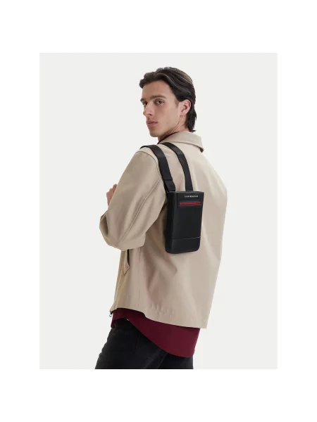 Taška cez rameno Tommy Hilfiger Th Foundation Mini Crossover čierna