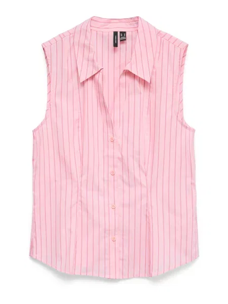 VERO MODA Bluză VMFRIBA roz / roz zmeură alb