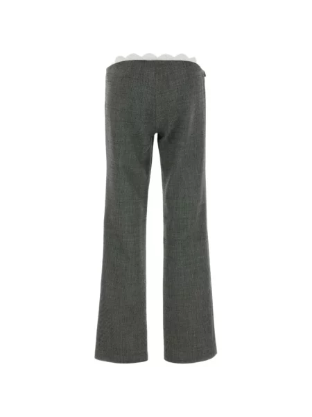 Pantaloni Magda Butrym din dantelă gri