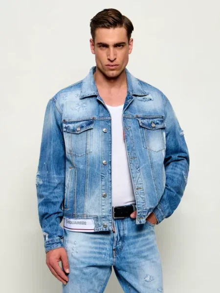 De blugi geacă bomber Over | Oversize fit albastru
