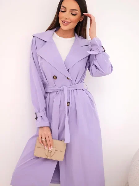 Płaszcz Kesi Włoski wiązany biały