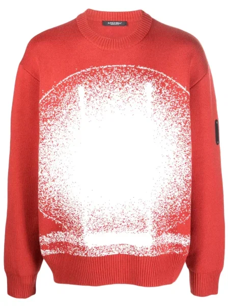 Hanorac crewneck A-cold-wall* tricotate cu imagine portocaliu