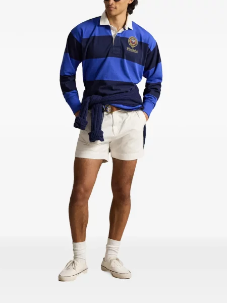 Șapcă Polo Ralph Lauren de mătase cu dungi cu cataramă albastru