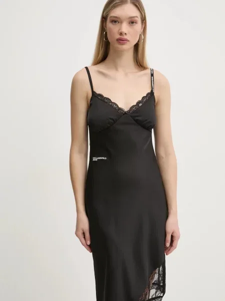 Karl Lagerfeld Jeans sukienka mini dopasowana czarny