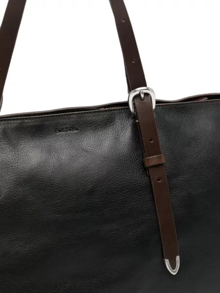 Kožená taška Paul Smith na ramínka černá