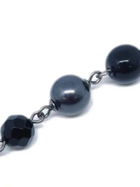 Náramek Chanel Pre-owned s perlami černý
