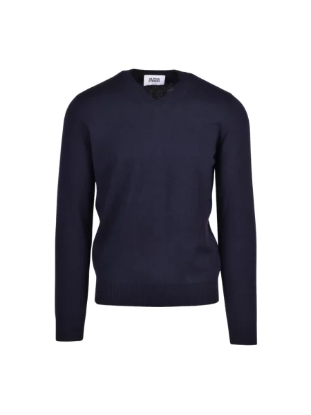 Sweter Alpha Studio wełniany niebieski