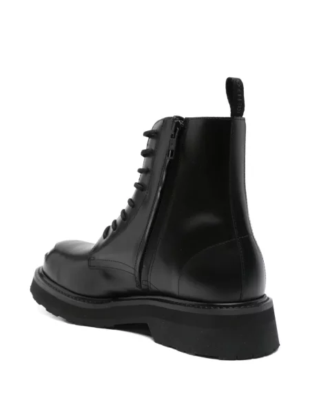 Botine Kenzo cu șireturi din piele negru