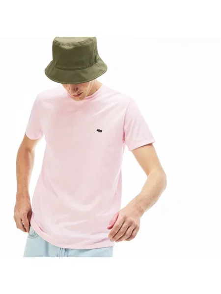 Lacoste Dżersejowy T-Shirt Z Okrągłym Dekoltem Z Bawełny Pima różowa