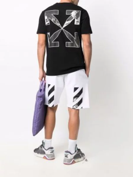 Trumpas marškinėliai Off-white balta