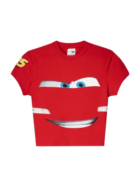 Bershka Majica CARS RAYO MCQUEEN svetlo modra / rdeča / črna bela