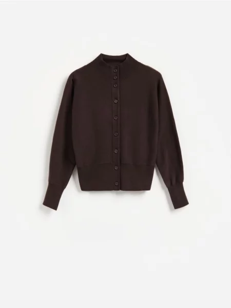 Reserved Cardigan cu adaos de maro-închis maro