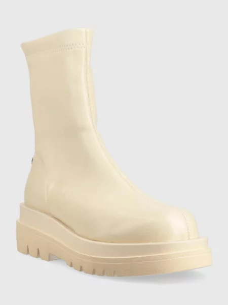 Черевики GOE на плоскому ходу злегка утеплена бежевий