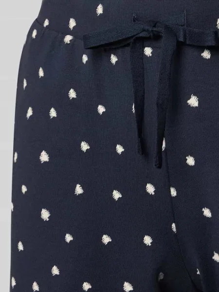 Szorty od piżamy o kroju regular fit z mieszanki bawełny Schiesser granatowe