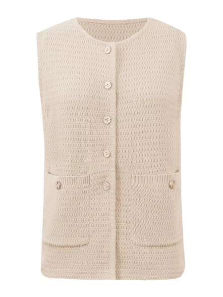 Imily Bela Vestă tricotată kaki
