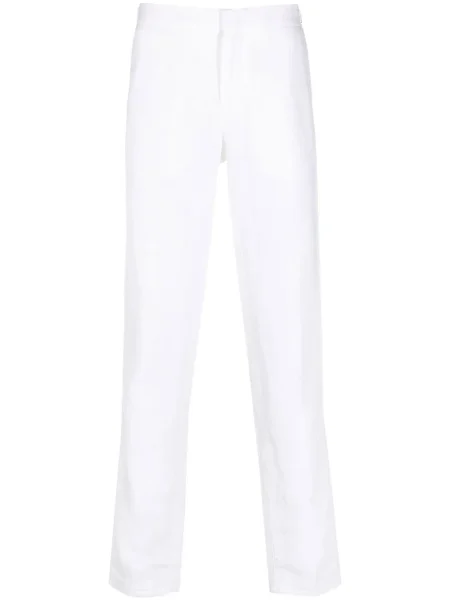 Lněné kalhoty Orlebar Brown bílé