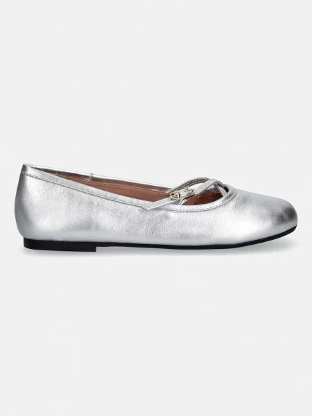 Кожаные балетки Love Moschino