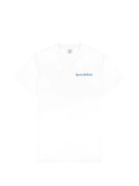 Tricou Sporty & Rich cu imagine alb