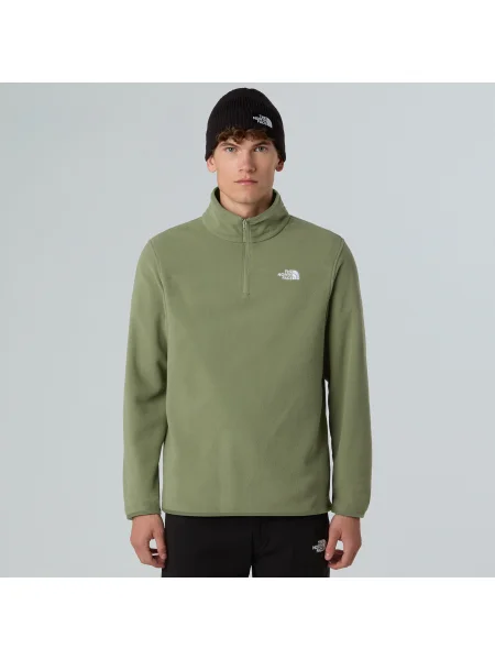 Мъжки поларен суитшърт The North Face Glacier Fleece Zip мъгла на рамото зелено