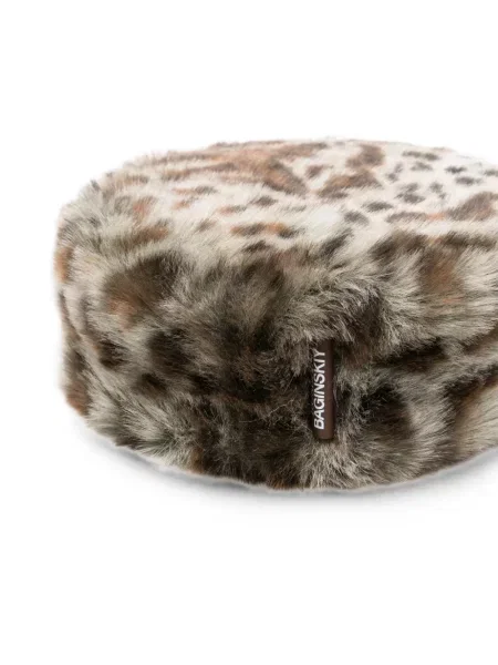 Căciulă Ruslan Baginskiy cu imagine cu model leopard cu blană maro