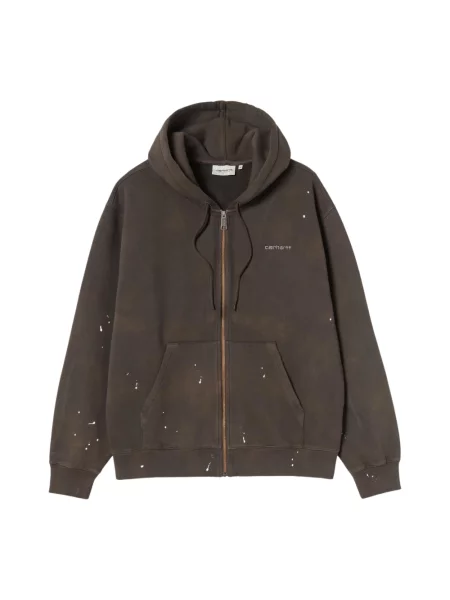 Kurtka Carhartt Wip z kapturem brązowa