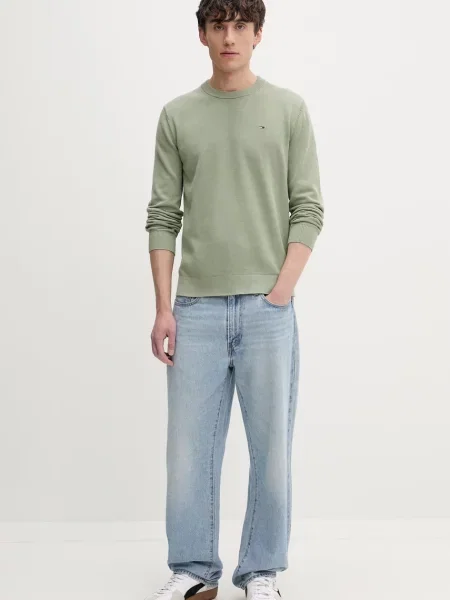 Tommy Jeans Pulover Essential verde