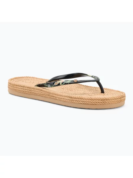 Žabky ROXY South Beach III black print černé