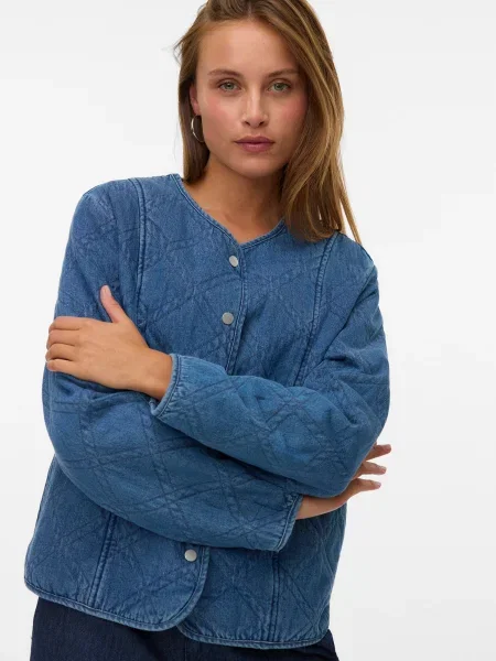 VERO MODA Prechodná bunda VMERA denim modrá