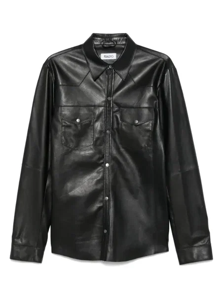 Кожена риза Eraldo черно