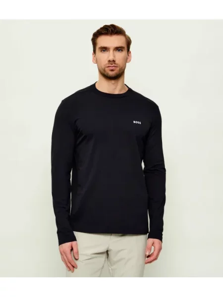 Lung tricou cu mânecă lungă Boss Green stretch verde