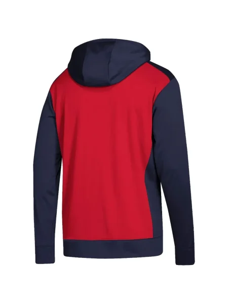 Tricou polo Adidas tricotate cu imagine fără mâneci alb