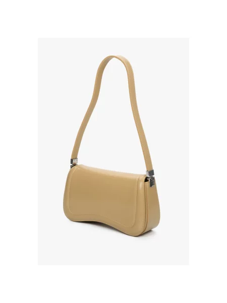 Кожаная сумка-багет Estro бежевая