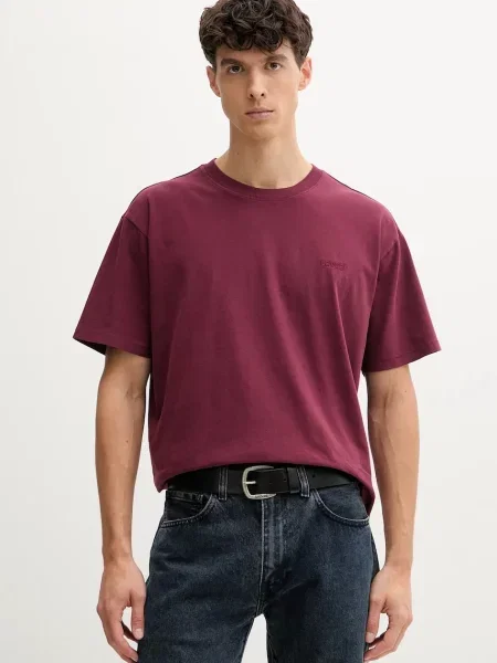 Тениска Levi's с изчистен дизайн бордо